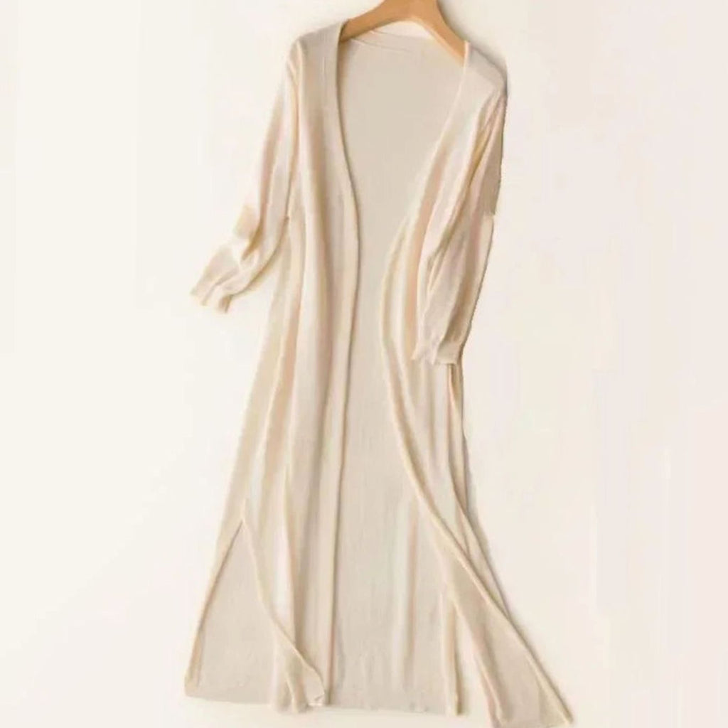 Lyra | Women’s Lightweight Open-Front Side-Slit Long Cardigan