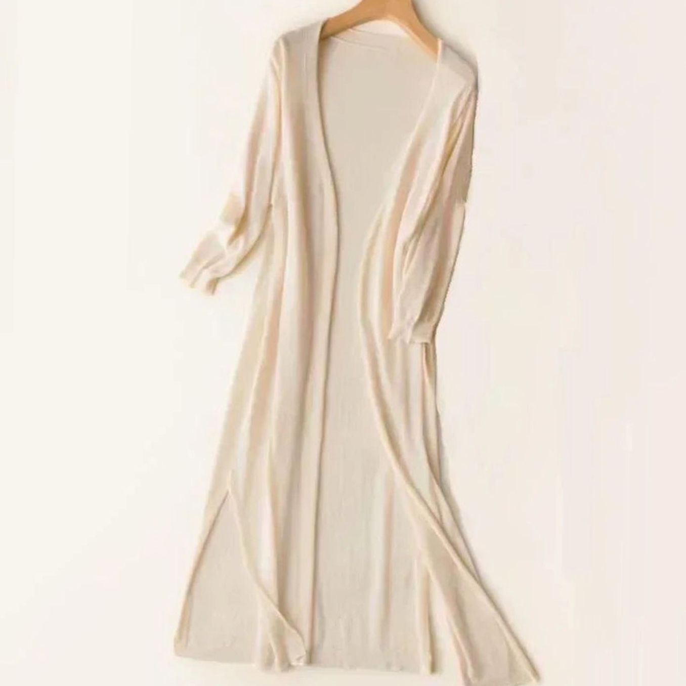 Lyra | Women’s Lightweight Open-Front Side-Slit Long Cardigan