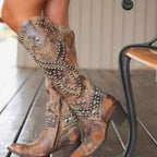 Dakota | Women’s Studded Distressed Western Knee-High Boots