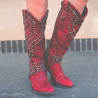 Dakota | Women’s Studded Distressed Western Knee-High Boots