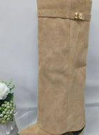 Vienna | Women’s Fold-Over Pointed-Toe Lock Tall Gaiter Boots