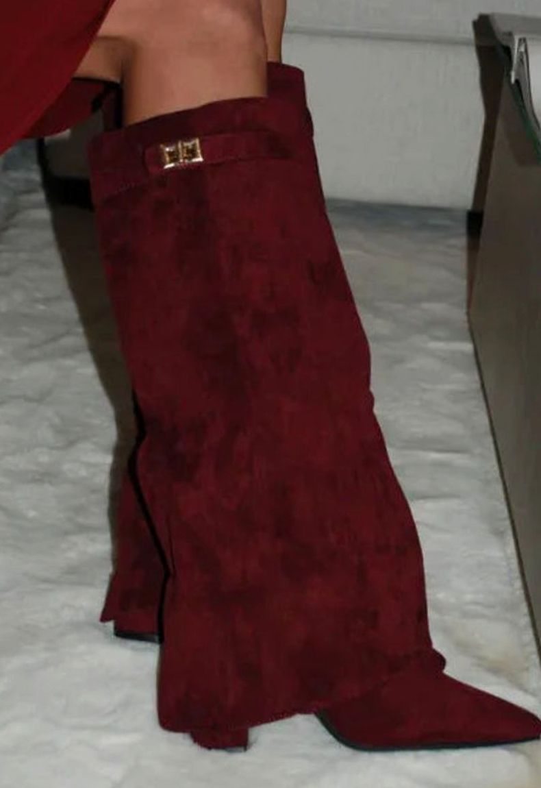 Vienna | Women’s Fold-Over Pointed-Toe Lock Tall Gaiter Boots