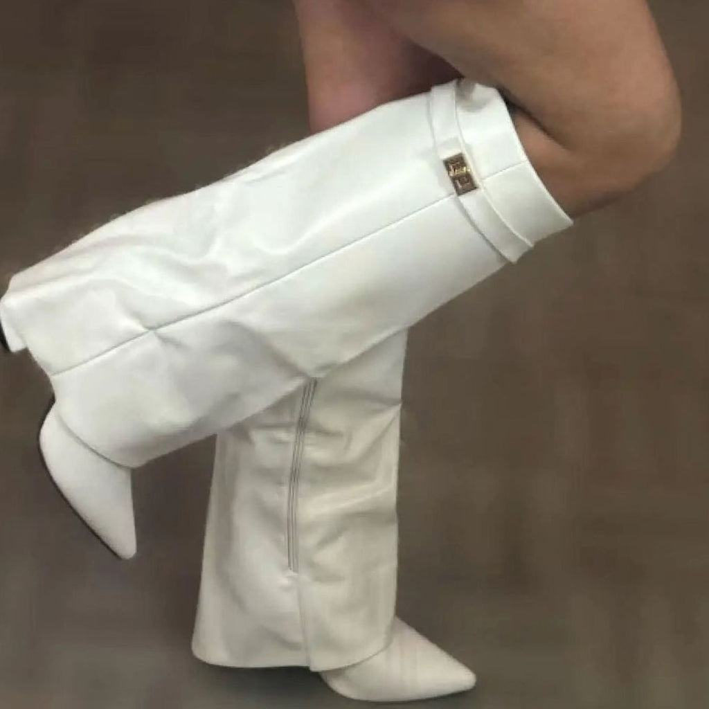 Vienna | Women’s Fold-Over Pointed-Toe Lock Tall Gaiter Boots