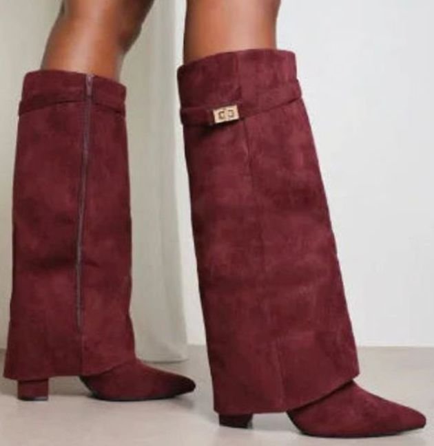 Vienna | Women’s Fold-Over Pointed-Toe Lock Tall Gaiter Boots