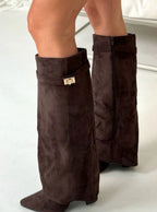 Sloane | Women’s Fold-Over Gaiter Pointed-Toe Knee-High Boots