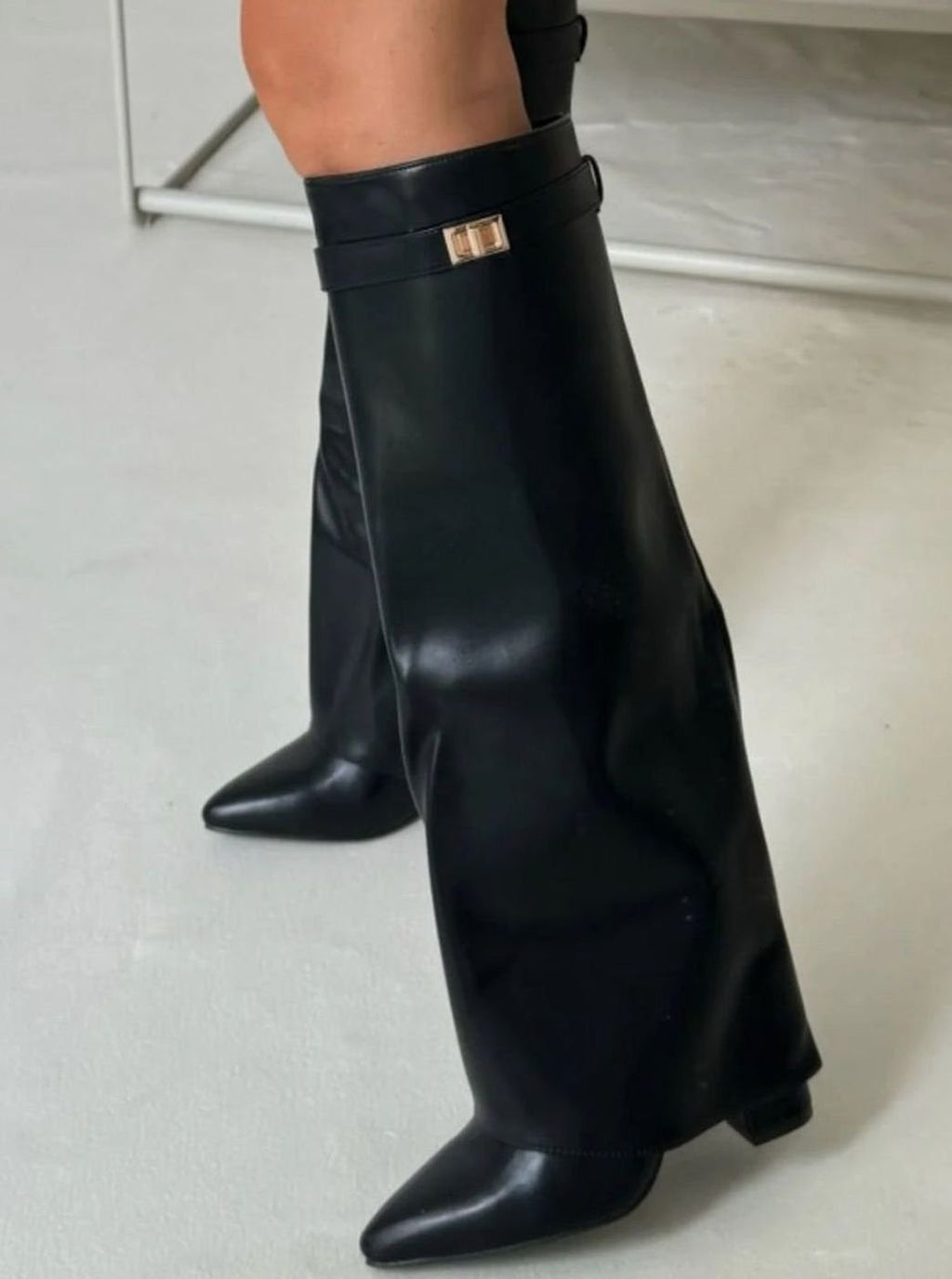 Sloane | Women’s Fold-Over Gaiter Pointed-Toe Knee-High Boots