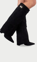 Sloane | Women’s Fold-Over Gaiter Pointed-Toe Knee-High Boots