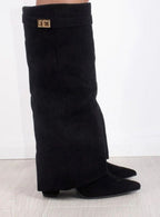 Sloane | Women’s Fold-Over Gaiter Pointed-Toe Knee-High Boots