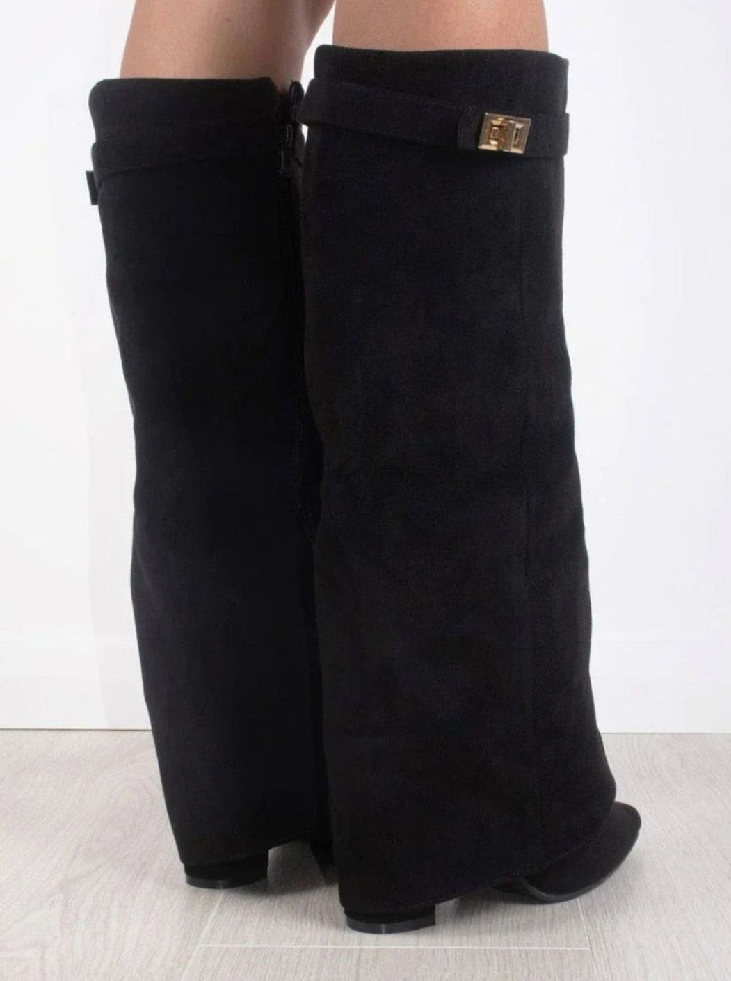 Sloane | Women’s Fold-Over Gaiter Pointed-Toe Knee-High Boots