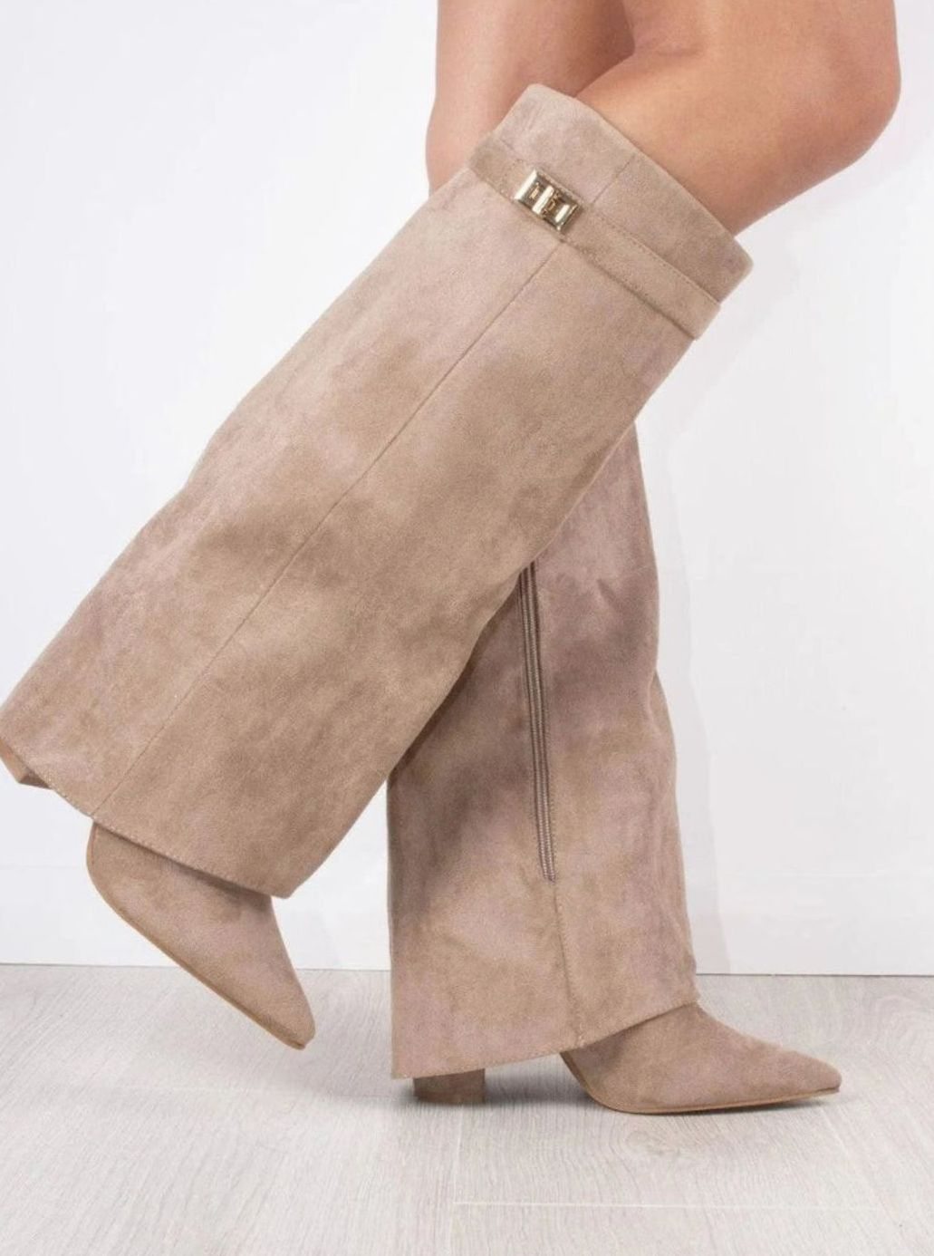 Sloane | Women’s Fold-Over Gaiter Pointed-Toe Knee-High Boots