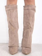 Sloane | Women’s Fold-Over Gaiter Pointed-Toe Knee-High Boots