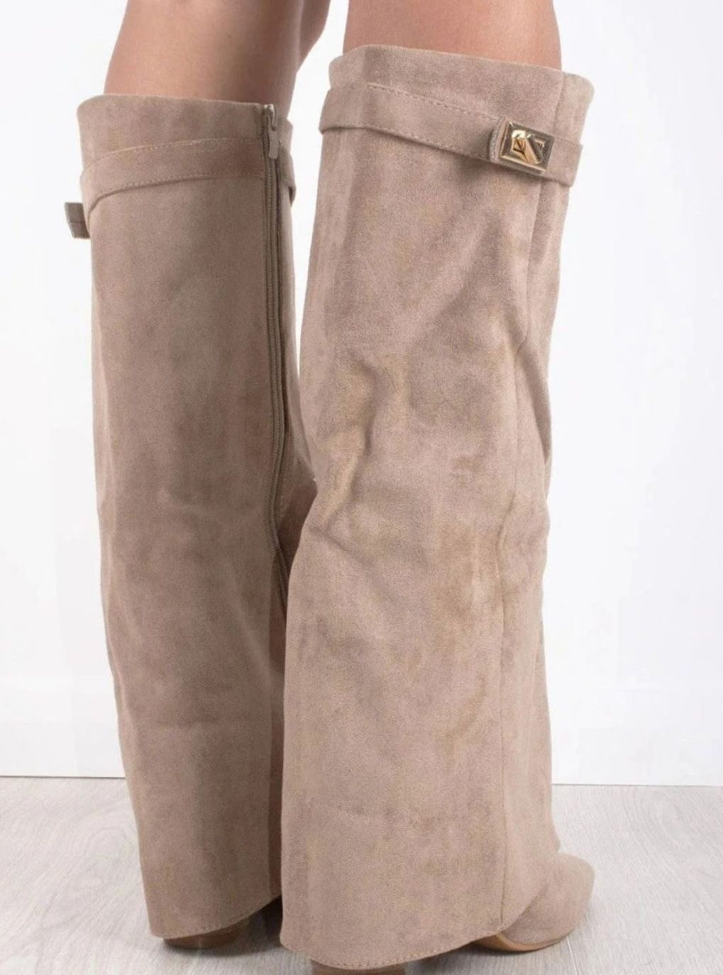 Sloane | Women’s Fold-Over Gaiter Pointed-Toe Knee-High Boots