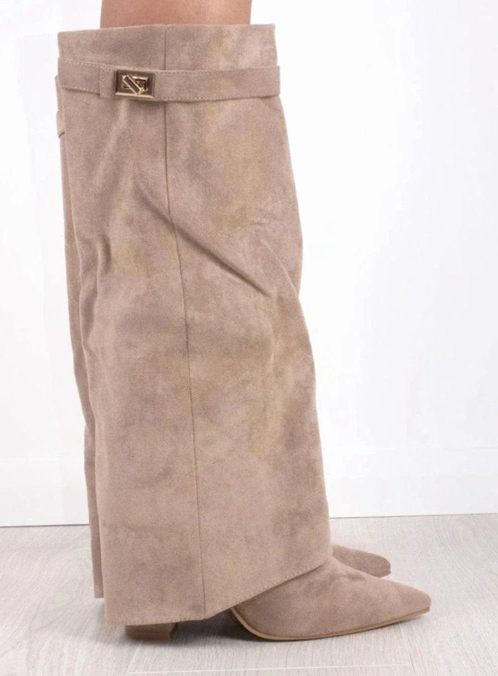 Sloane | Women’s Fold-Over Gaiter Pointed-Toe Knee-High Boots