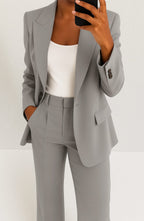 Camille | Women’s Single-Button Peak-Lapel Trouser Suit Set