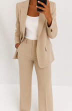 Camille | Women’s Single-Button Peak-Lapel Trouser Suit Set