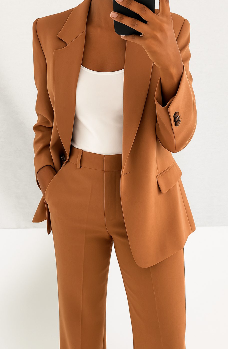 Camille | Women’s Single-Button Peak-Lapel Trouser Suit Set
