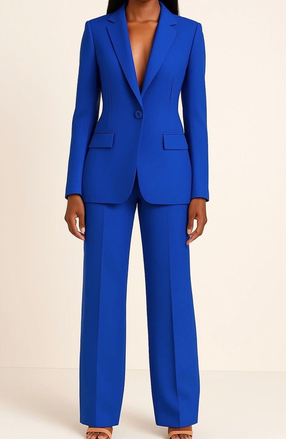 Camilla | Women’s Single-Button Blazer & Wide-Leg Pantsuit Set