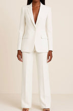 Camilla | Women’s Single-Button Blazer & Wide-Leg Pantsuit Set