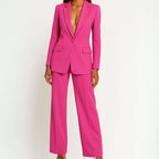 Victoria | Women’s Single-Button Tailored Blazer & Wide-Leg Suit Set