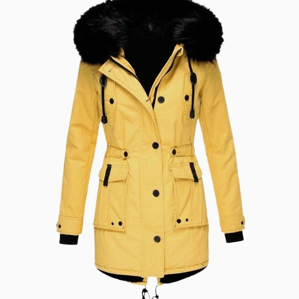 Astrid | Women’s Faux-Fur Hooded Drawstring Fleece-Lined Winter Parka