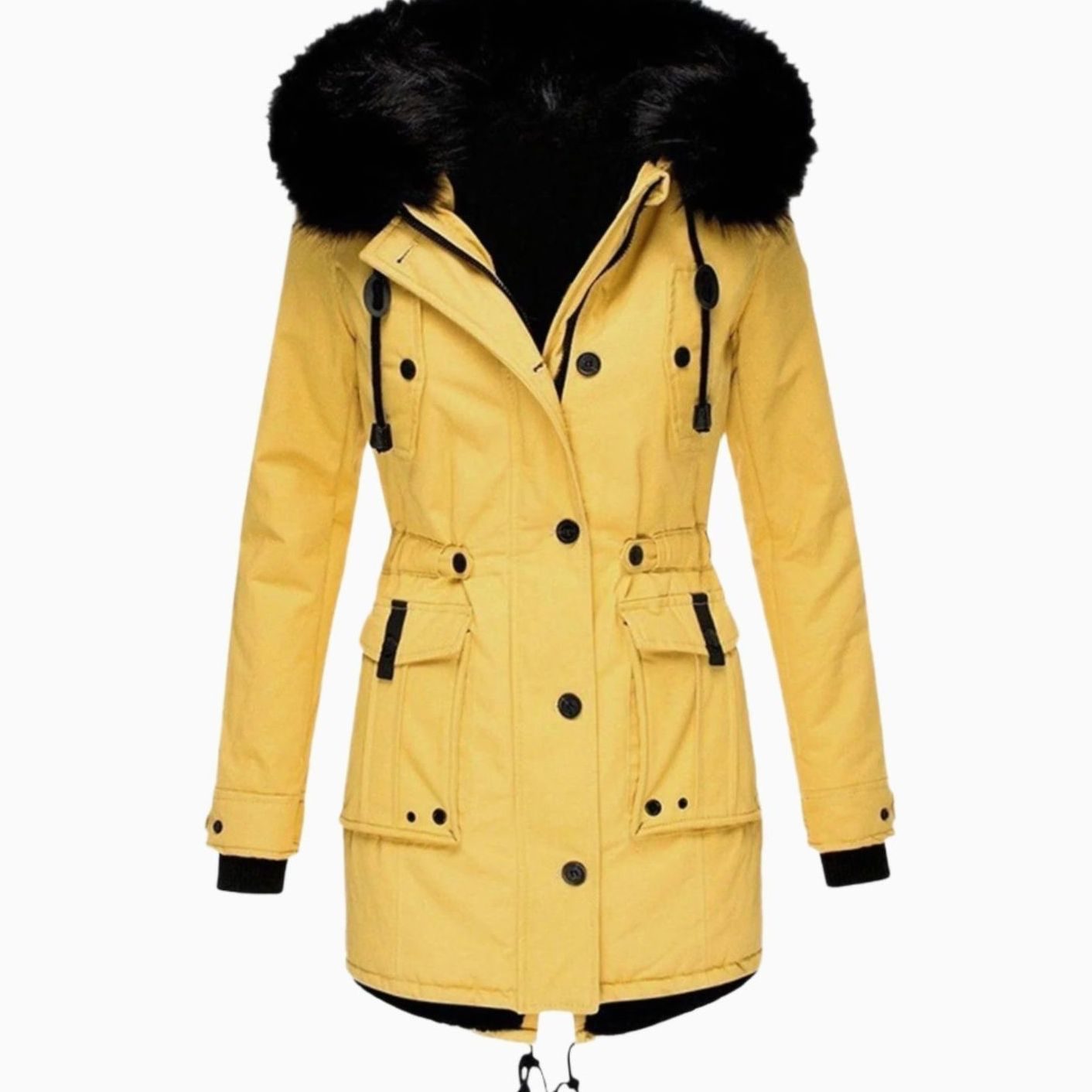 Astrid | Women’s Faux-Fur Hooded Drawstring Fleece-Lined Winter Parka