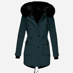 Astrid | Women’s Faux-Fur Hooded Drawstring Fleece-Lined Winter Parka
