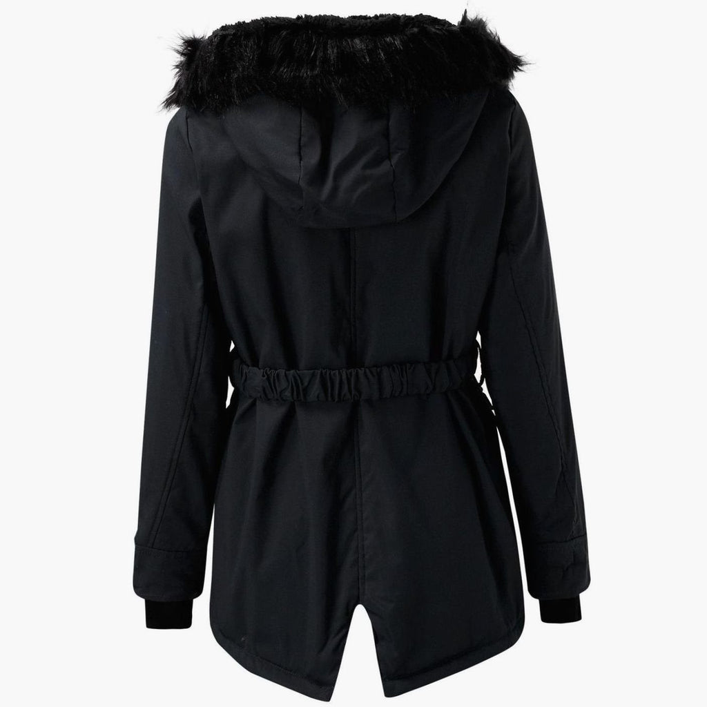 Astrid | Women’s Faux-Fur Hooded Drawstring Fleece-Lined Winter Parka