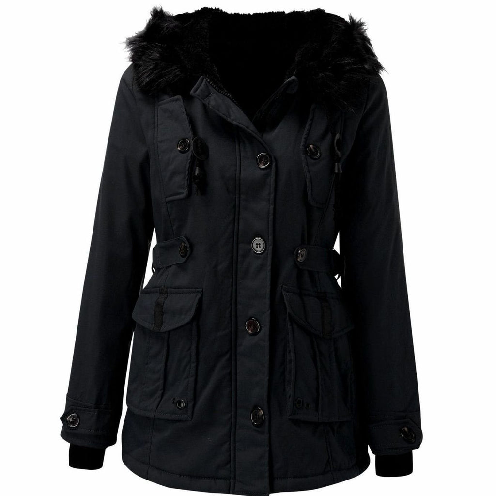 Astrid | Women’s Faux-Fur Hooded Drawstring Fleece-Lined Winter Parka