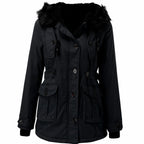 Astrid | Women’s Faux-Fur Hooded Drawstring Fleece-Lined Winter Parka