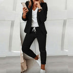 Valerie | Women’s Open-Front Blazer & Drawstring Pant Set