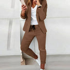 Valerie | Women’s Open-Front Blazer & Drawstring Pant Set