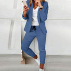 Valerie | Women’s Open-Front Blazer & Drawstring Pant Set