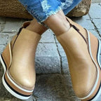 Kinsley | Women’s Platform Wedge Leather Ankle Boots